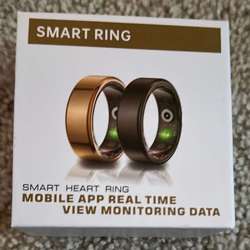Minimalist Gold and Black Wearable Rings with Smart Features